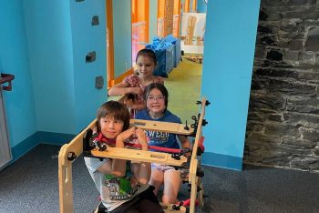 Children playing in rigamjig exhibit